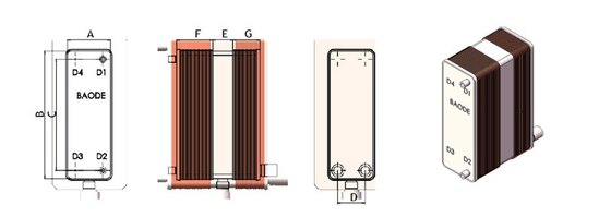 Exchanger de calor de secador de ar refrigerado