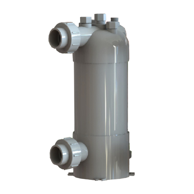 Tubo de trocador de calor de titânio trocador de calor de concha de PVC para piscina bomba de calor arrefecedor de aquário