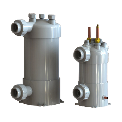 Trocador de calor tubular de titânio PVC concha e tubo para aplicações de aquecimento e resfriamento