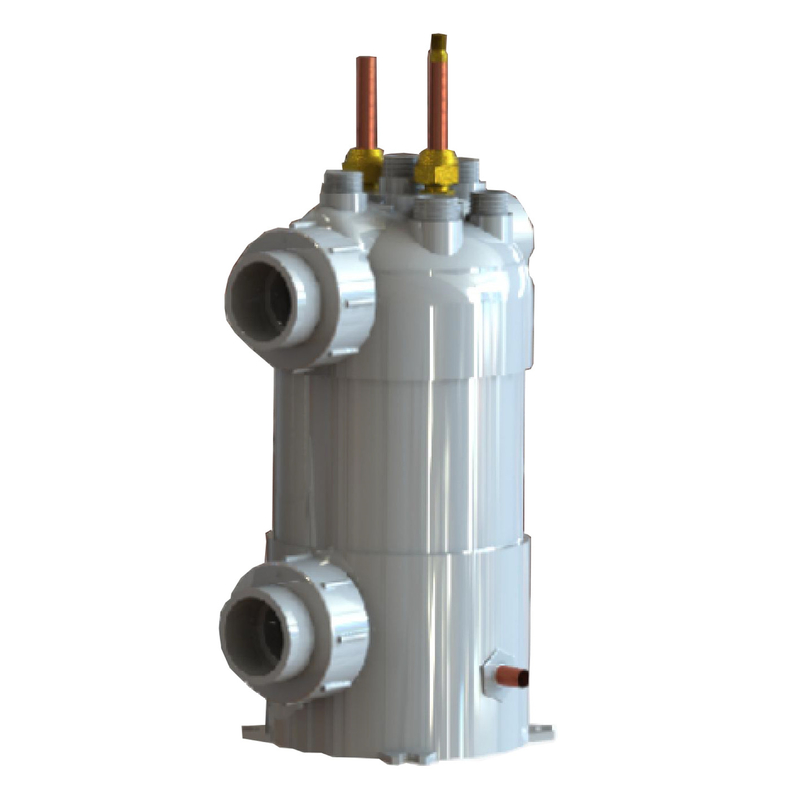 PVC Titânio Refrigerador bobina Piscina Cambio de calor bomba de calor para água quente