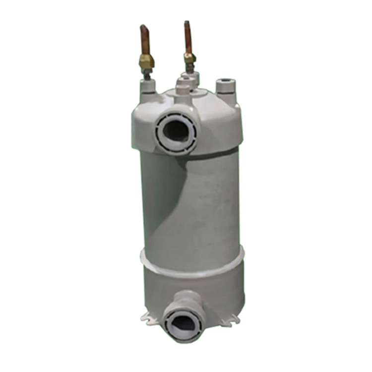 Bomba de calor de piscina e refrigerador de aquário Trocador de calor de PVC com tubo de titânio e casca de PVC